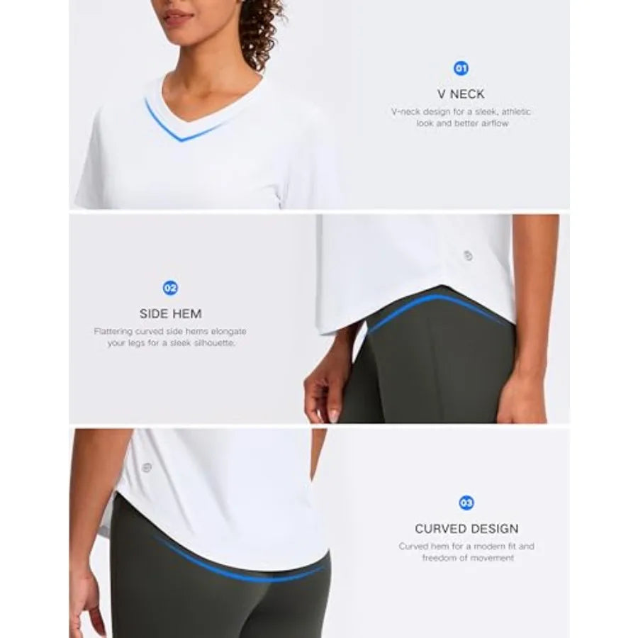 Women's UPF 50 Plus Bamboo Fiber Moisture Wicking Workout Shirt
