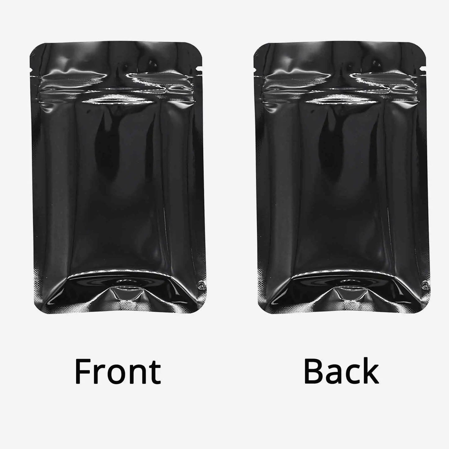 Flat  Aluminum Foil Mylar Ziplock Pouches Various Size Glossy Bag, 100pcs Heat Sealing Zipper Organizer Storage Bags