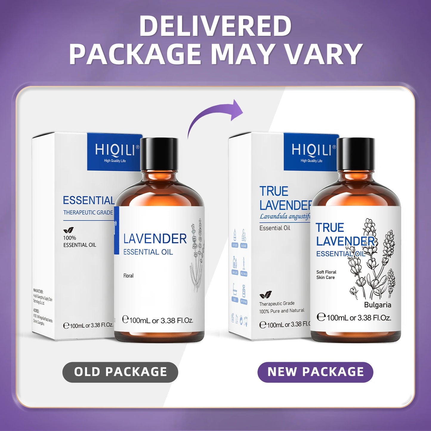 HIQILI True Lavender Essential Oil For Diffuser And Massage