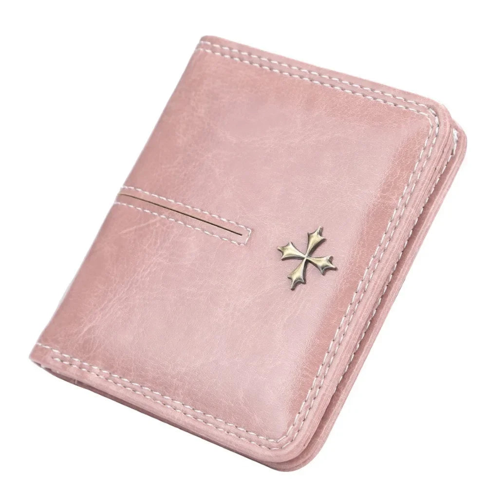 Zipper Mini Womens Wallet PU Leather Card Holder Coin Purse
