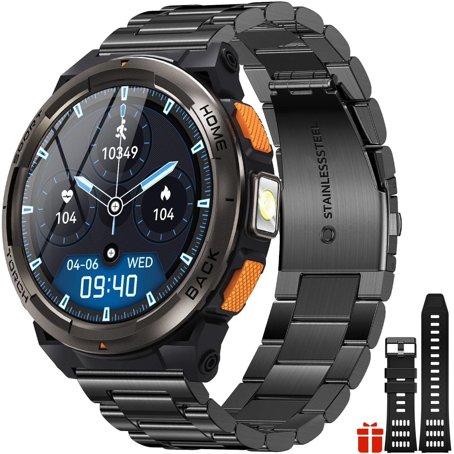 EIGIIS KE5 Smart Watch 3ATM Waterproof Compass Altitude Barometer Flashlight