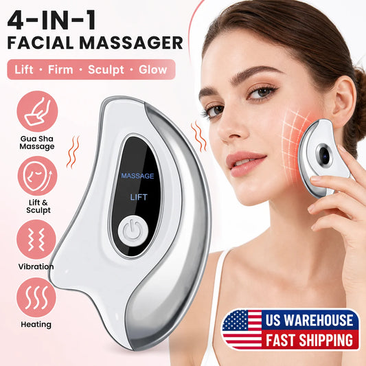 Hailicare Electric Heated Gua Sha Facial Massager With Vibration