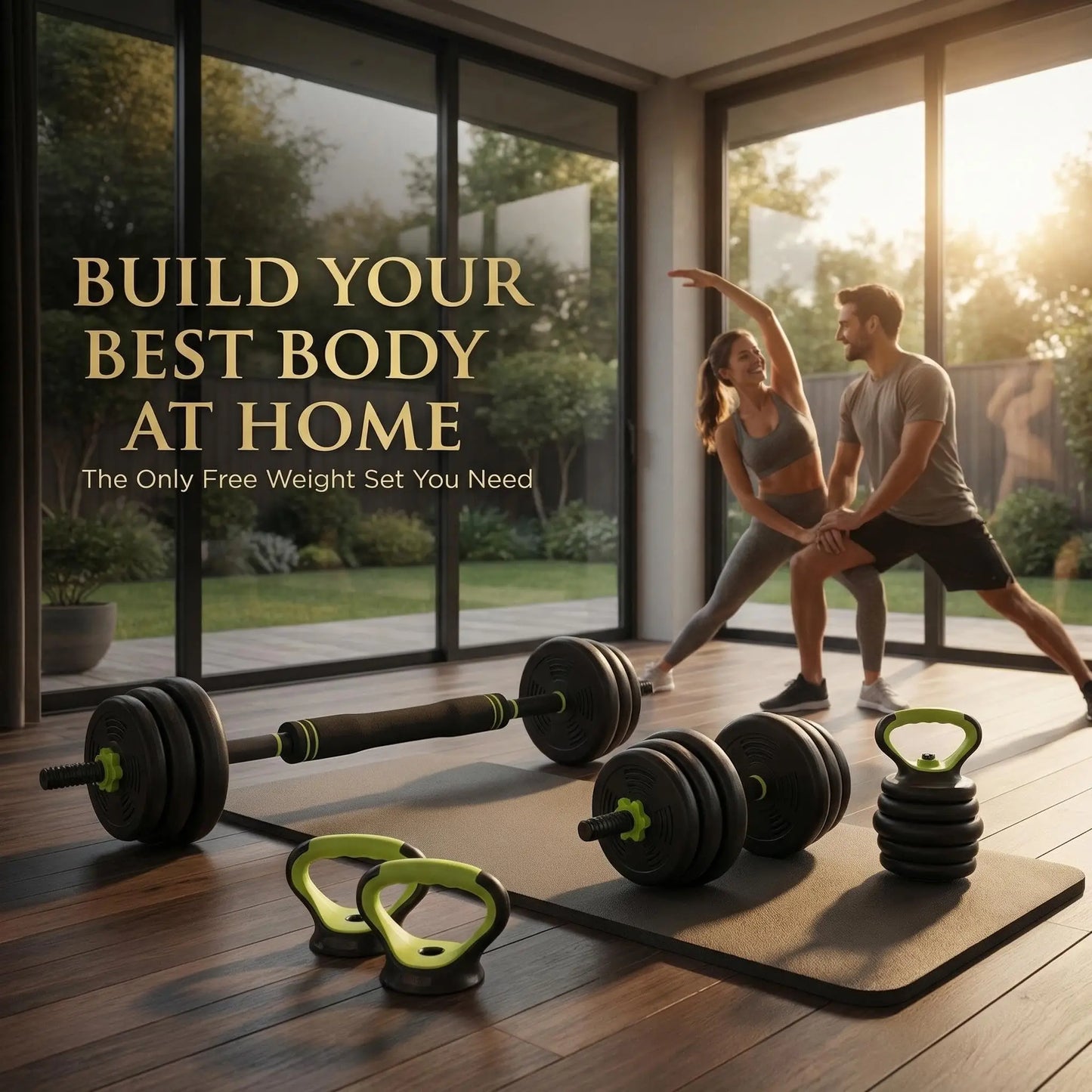 Professional Adjustable Dumbbell Barbell Kettlebell Weight Set For Home Gym