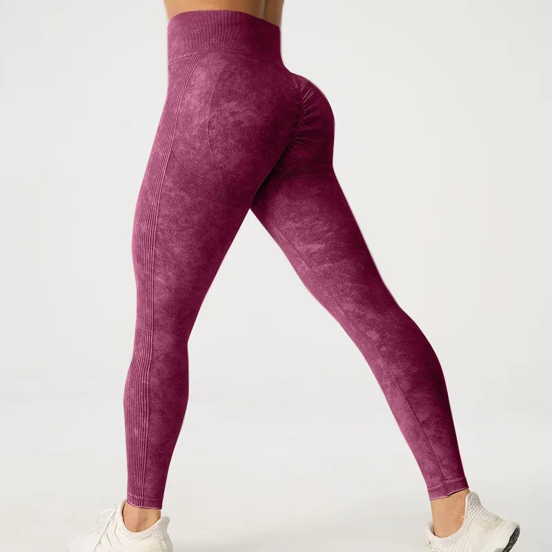 Women Seamless High Waist Yoga Leggings Tummy Control Breathable