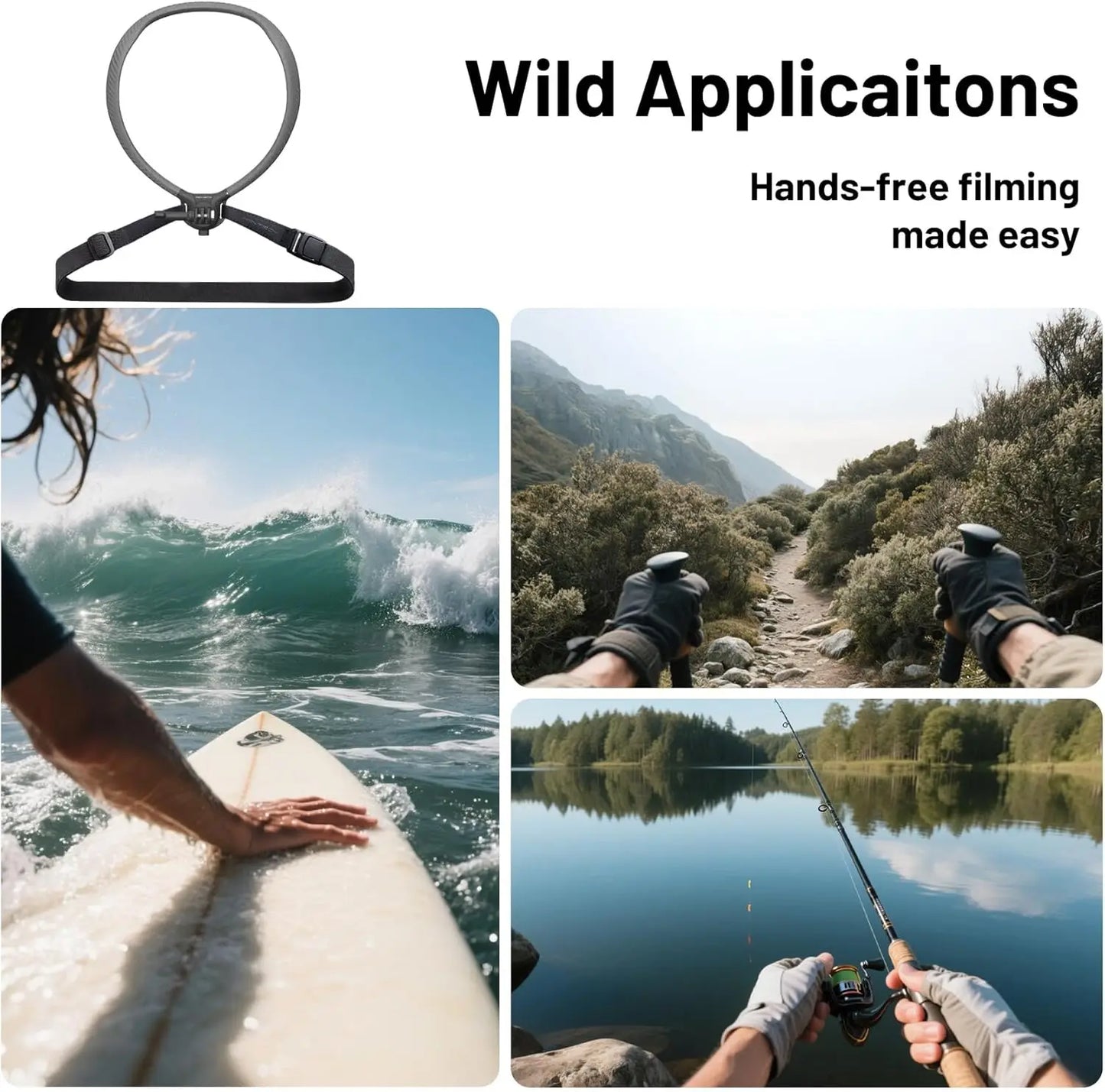PGYTECH Caplock Neck Hold Chest Mount For GoPro And Insta360