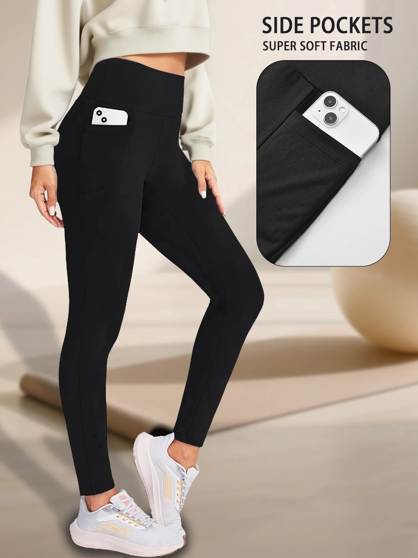 Super Soft Pocket Leggings for Women High Waisted Yoga Pants