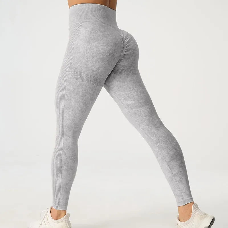 Women Seamless High Waist Yoga Leggings Tummy Control Breathable