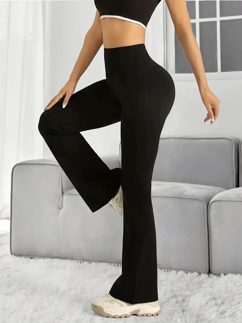 Womens High Waisted Yoga Pants Flared Leg For Fitness