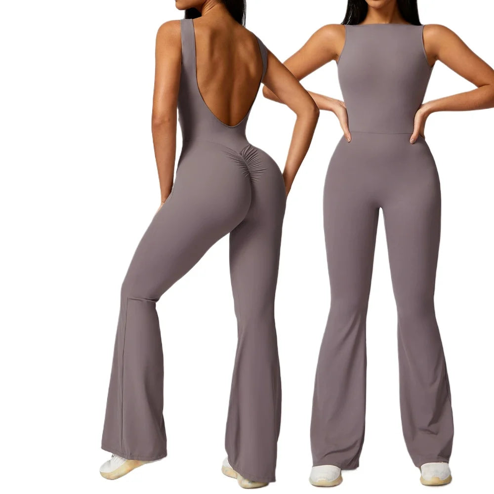 New Gym Sportswear Solid Seamless Women Training Yoga Jumpsuit Push Up One Piece Fitness Rompers Lady Workout Legging Bodysuits