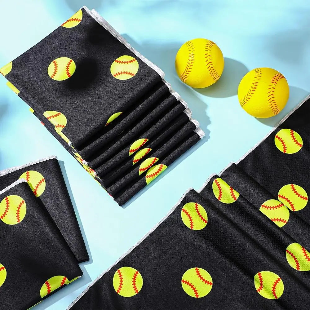 Set of 12 Cooling Towels, 40 x 12, Ideal for Basketball, Baseball, Volleyball, Soccer, and More - Quick Drying Towel for Men and