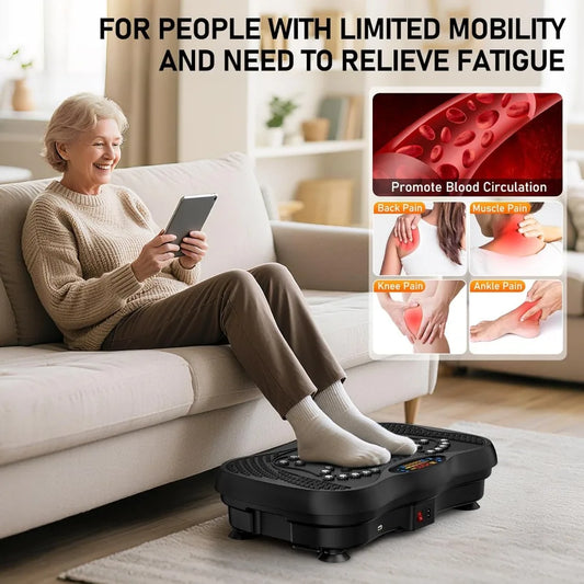 Vibration Plate Exercise Machine, 130 Levels Full Body Workout Vibrating Plate for Lymphatic Drainage Weight Loss