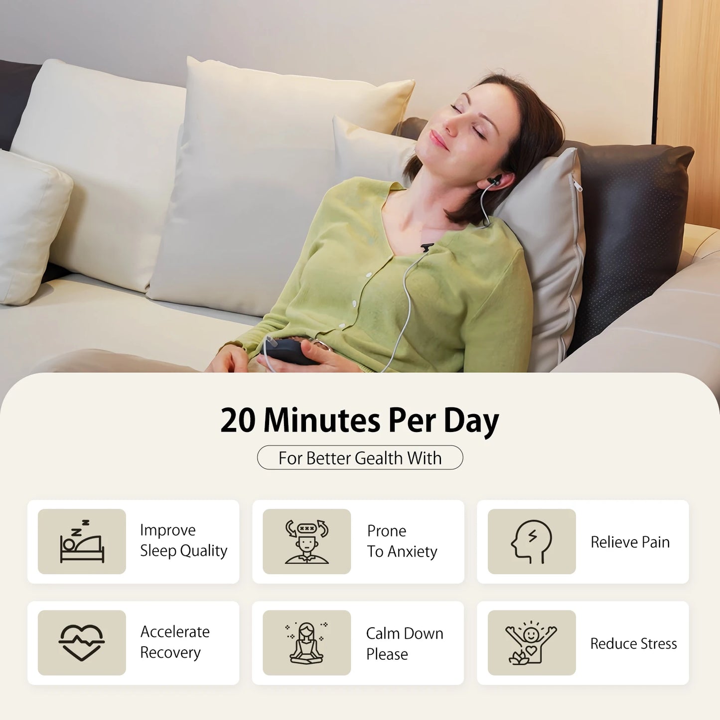 ZenoWell Vita Vagus Nerve Stimulator for Deep Sleep and Calm