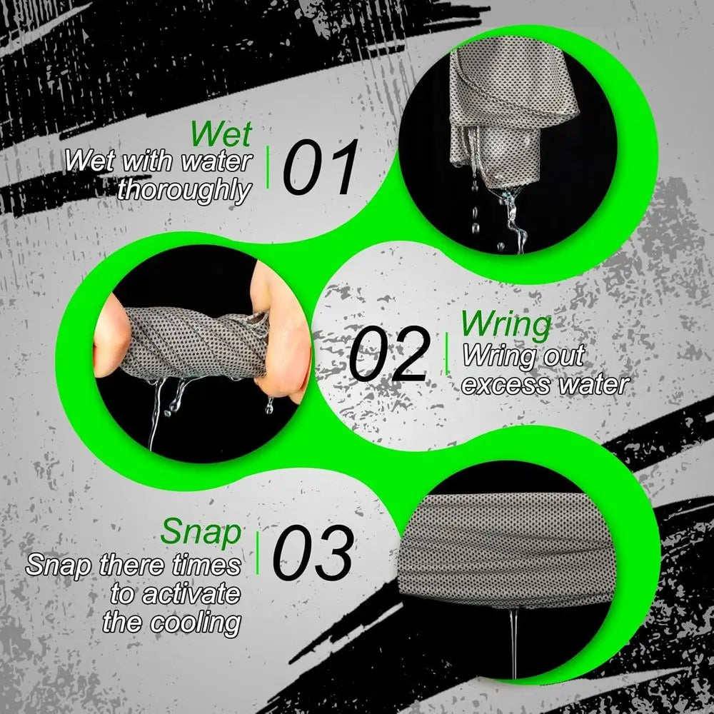 Cooling Hoodie Towel Set, 6-Pack, Sport Cooling Towels, Breathable, Chilly, Camping, Absorbent Microfiber Towels