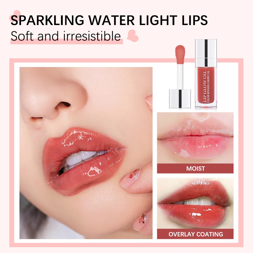 Lakerain Moisturizing Lip Glow Oil Plumper Tint Lip Care Serum