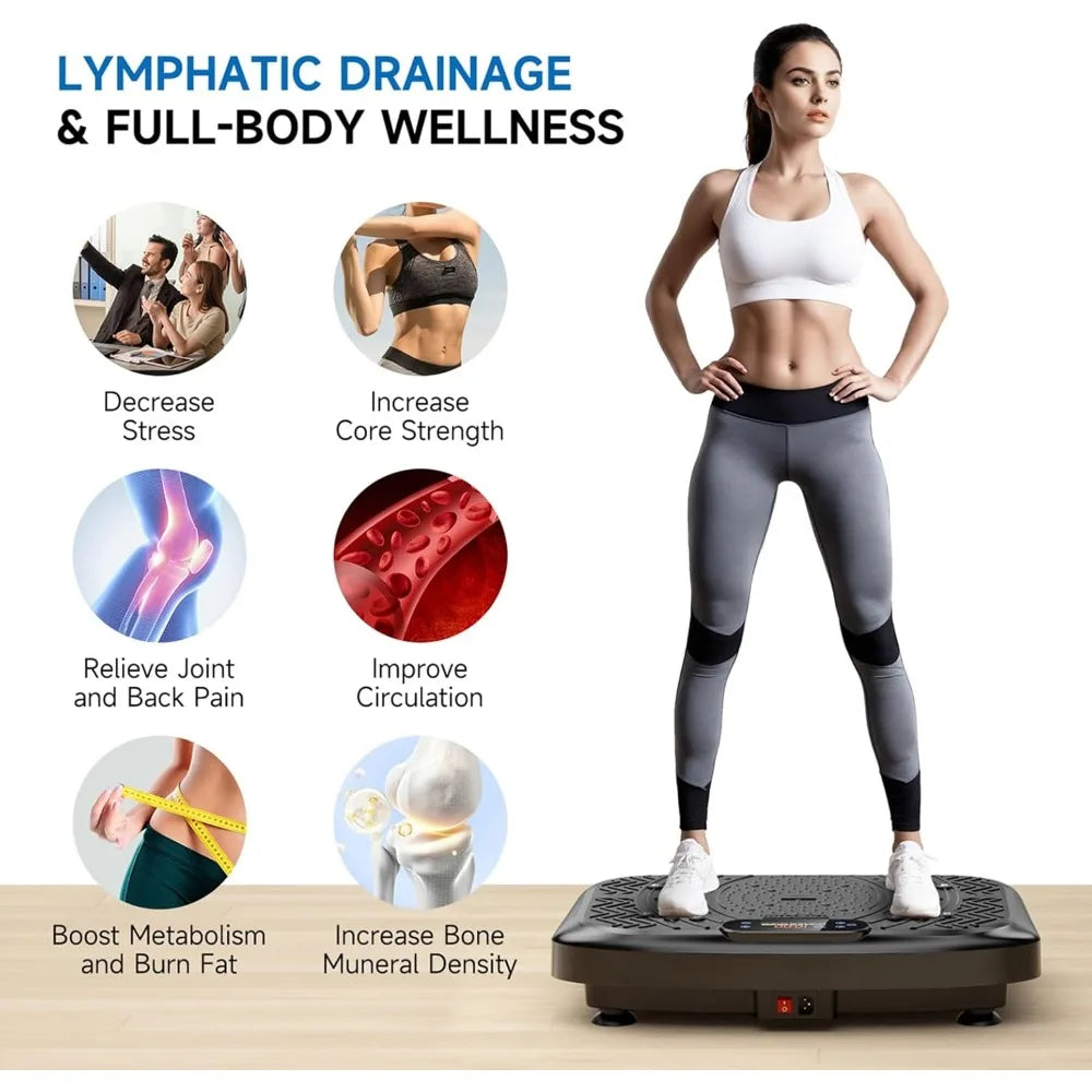 Vibration Plate Exercise Machine Weight Loss, Full Body Workout Vibration Plate Lymphatic Drainage
