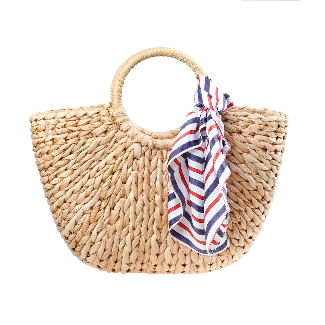 YYW Handmade Straw Woven Bag For Beach And Shopping