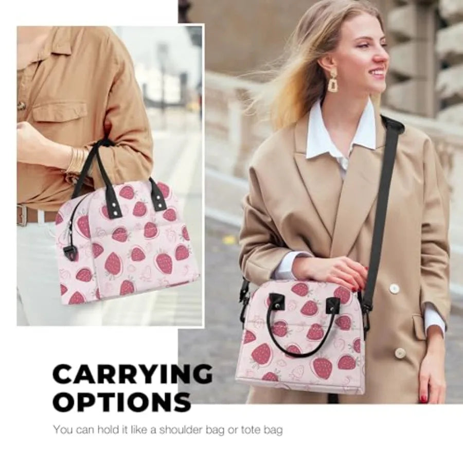 Insulated Lunch Tote Bag For Office Picnic And Camping Use