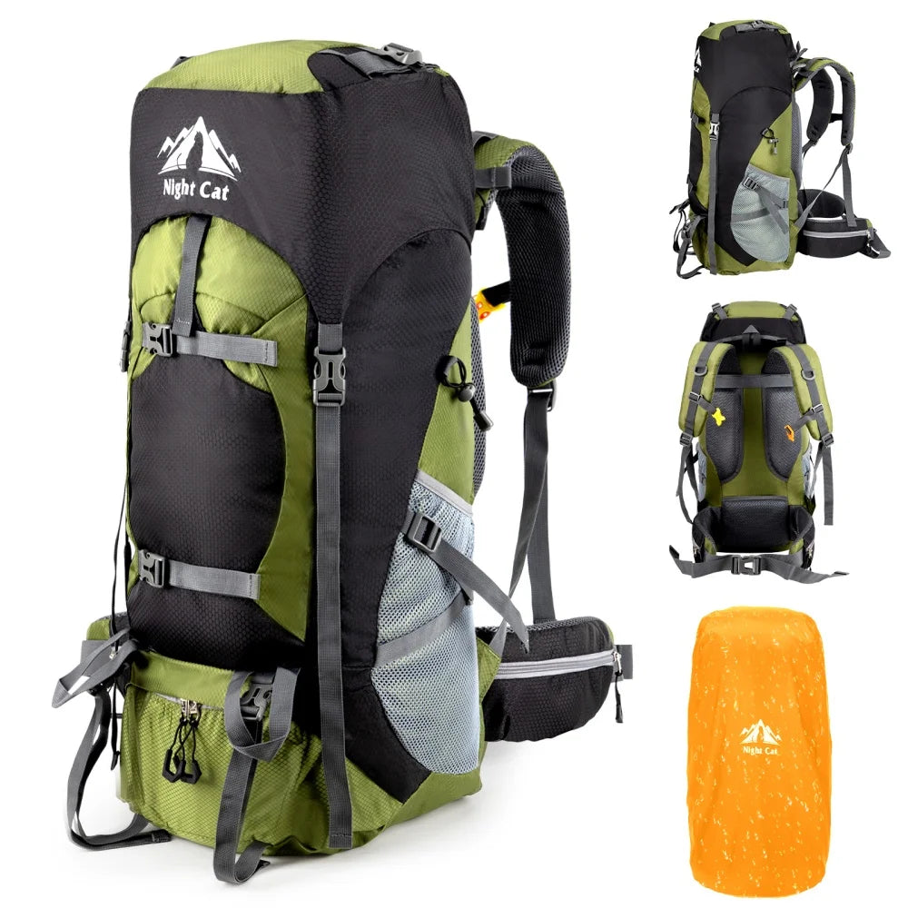 Night Cat Lightweight Hiking Backpack Unisex All Seasons Waterproof Travel