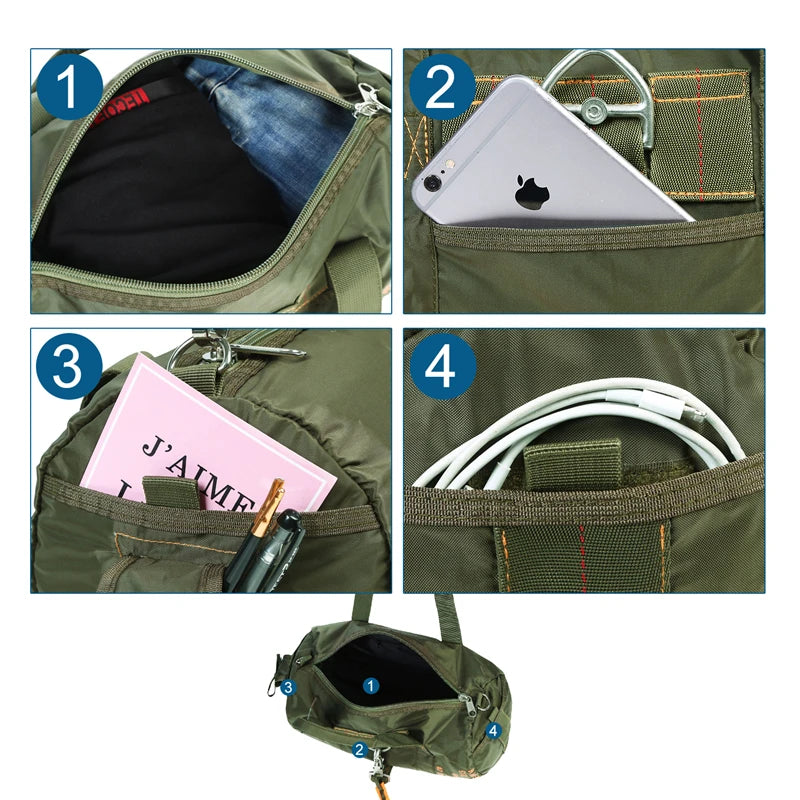 LQARMY Tactical Nylon Travel Bag For Outdoor And Camping