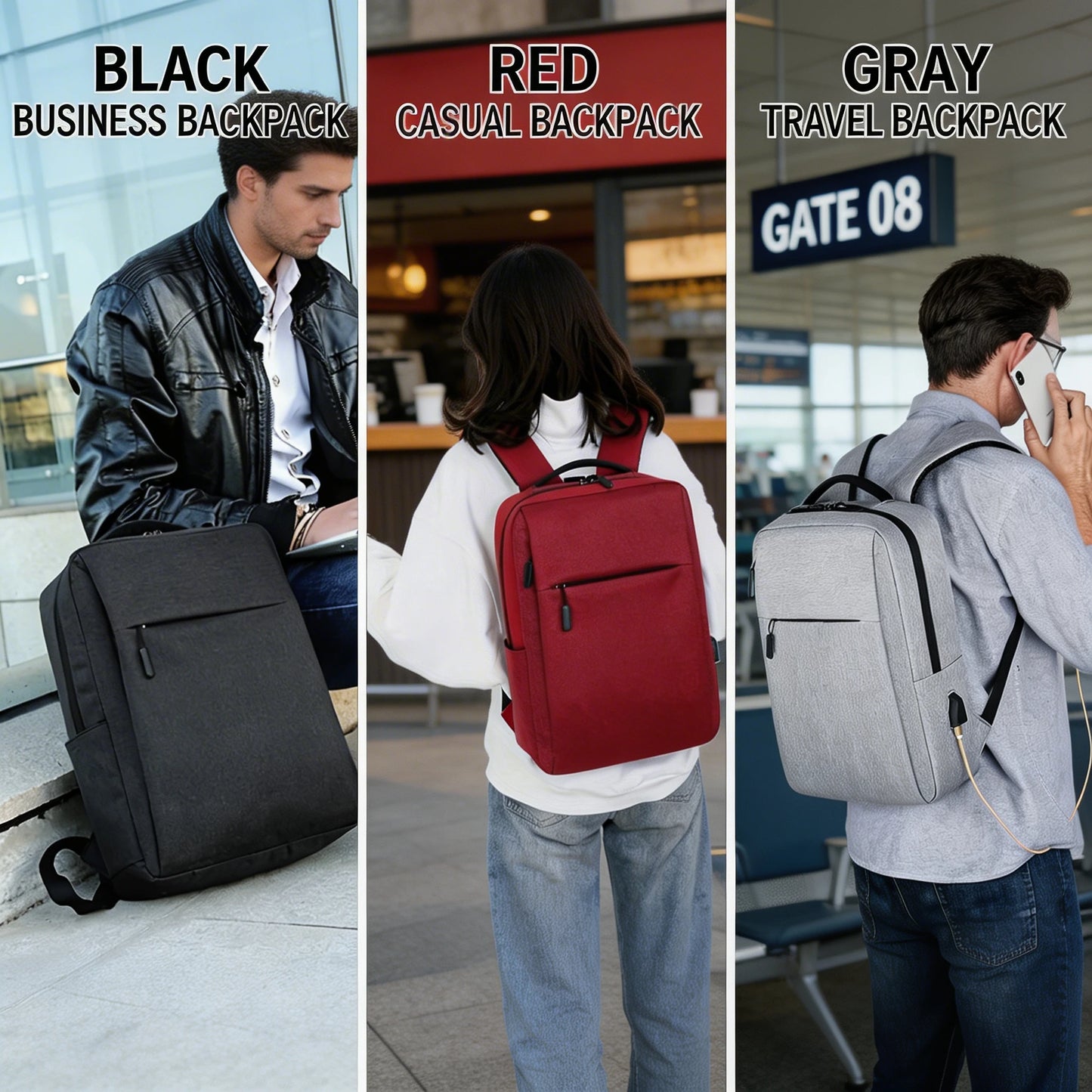 Travel Laptop Backpack Unisex Carry On Flight Approved For Business