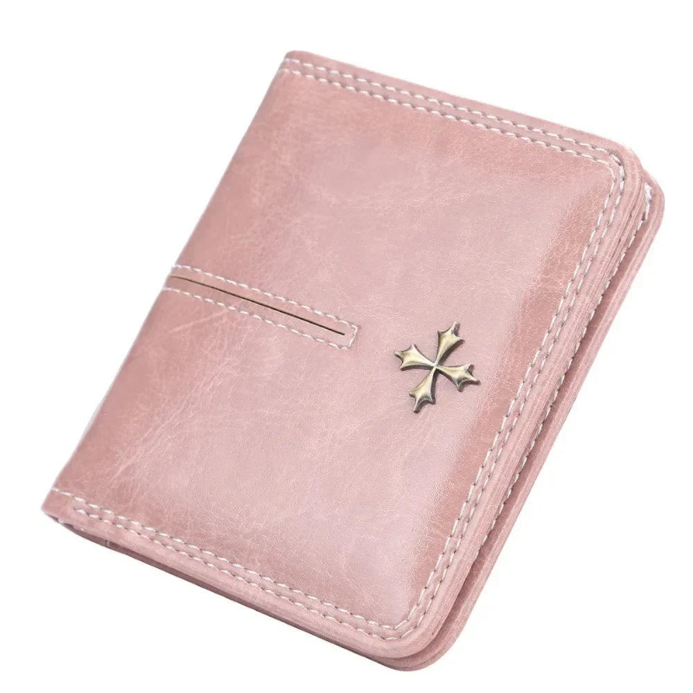 Zipper Mini Womens Wallet PU Leather Card Holder Coin Purse