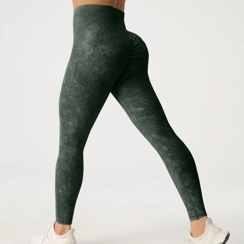 Women Seamless High Waist Yoga Leggings Tummy Control Breathable