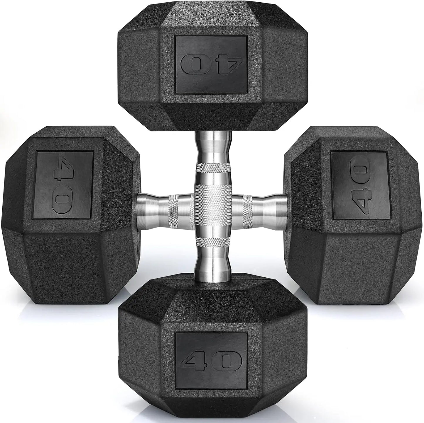 Rubber Hex Dumbbell Set For Arms And Chest Training