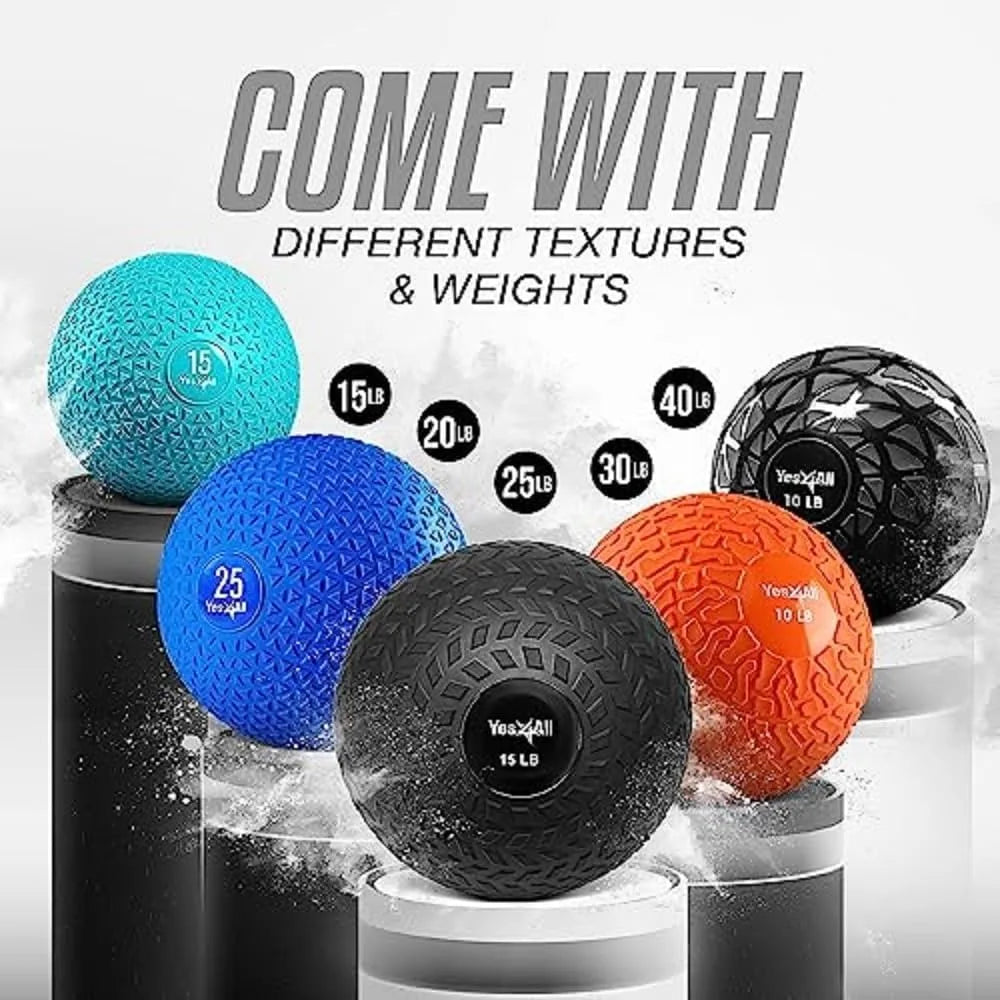 Yes4All Slam Ball Durable PVC Sand Filled for Core Strength