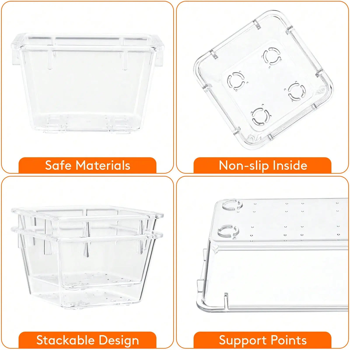 25-Piece Clear Drawer Organizer Set, Plastic Dividers Storage Box for Makeup Jewelry Gadgets, Versatile Desk Dresser Bathroom Dormitory Organizer