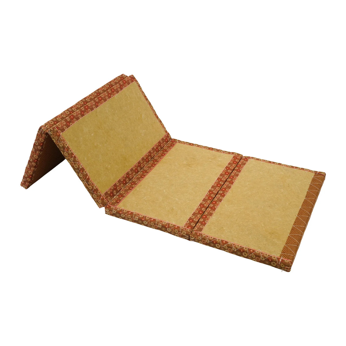 Artificial Rattan Foldable Floor Mattress For Meditation And Living