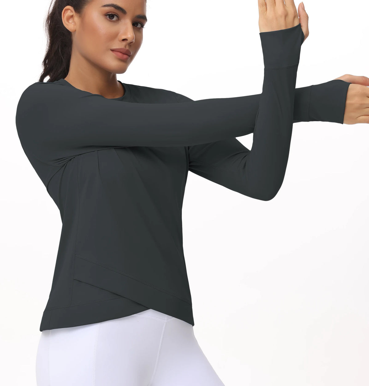 THE GYM PEOPLE Women's Long Sleeve Compression Workout Shirt