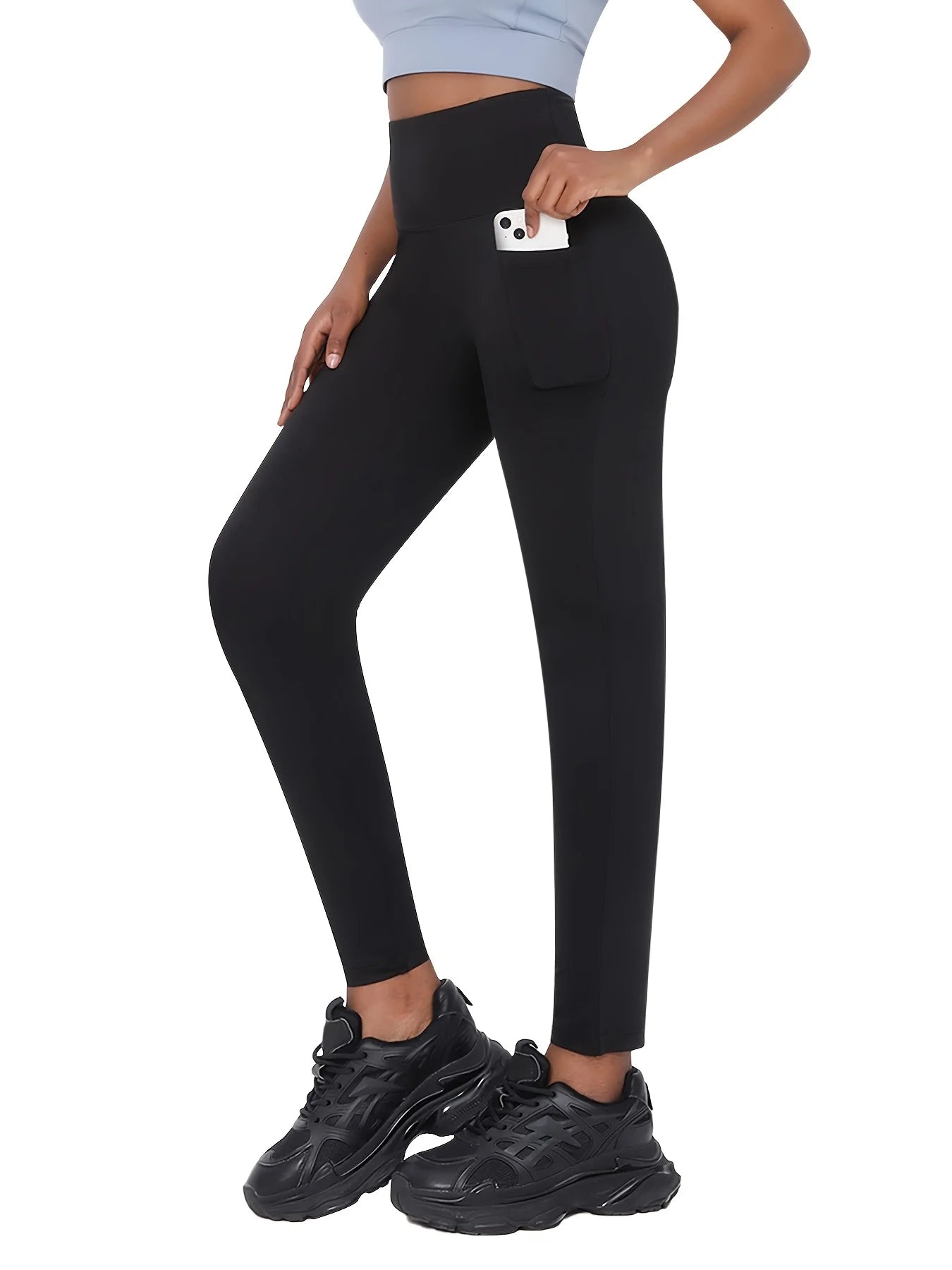 Womens High Waist Yoga Leggings With Elastic Comfort For Active Wear