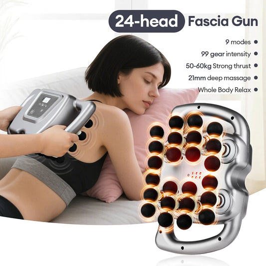 Foreverlily 24-Head Fascia Gun With 9 Modes High Frequency Vibration