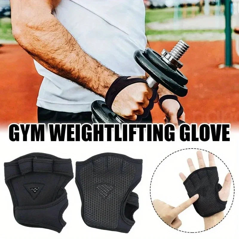 Unisex Weightlifting Gloves Non Slip Half Finger Wrist Support