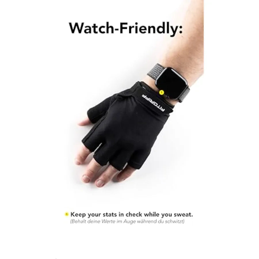 Padded Fingerless Workout Gloves for Weightlifting and Palm Protection