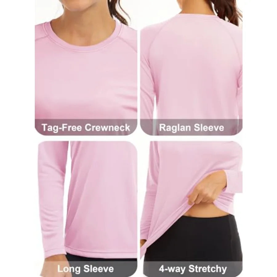 MAGCOMSEN Women's UPF 50+ Long Sleeve Shirt for Outdoors