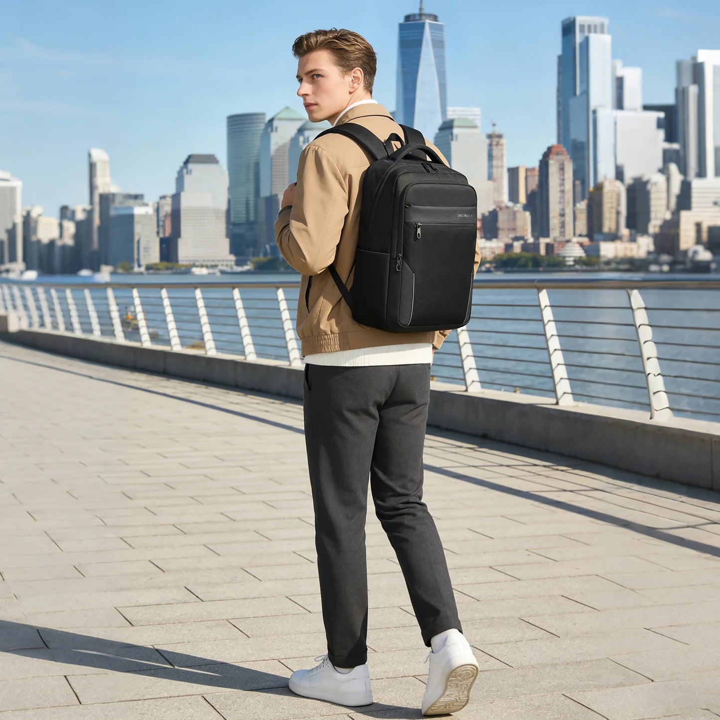Durable Nylon Laptop Backpack for Unisex Business Commute