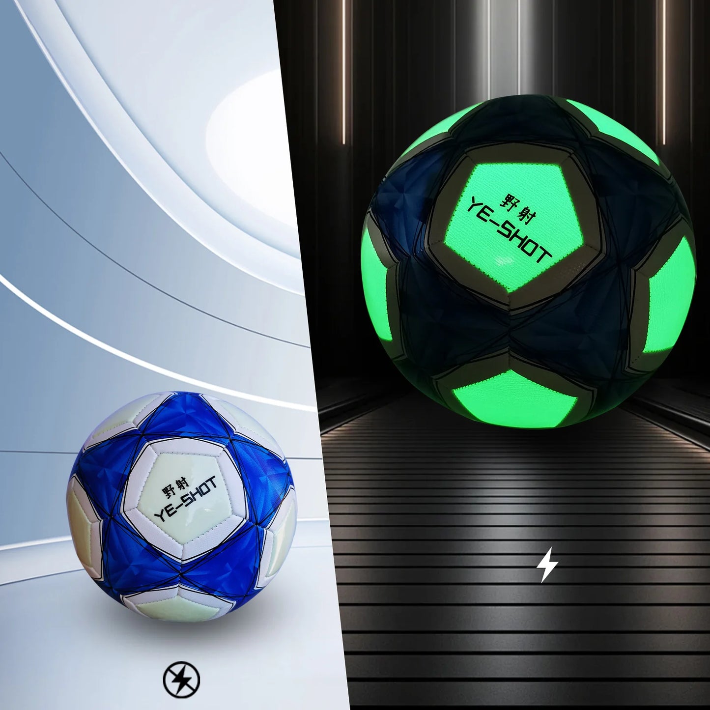 Phosphorescent Light Up Soccer Ball With Durable Pump