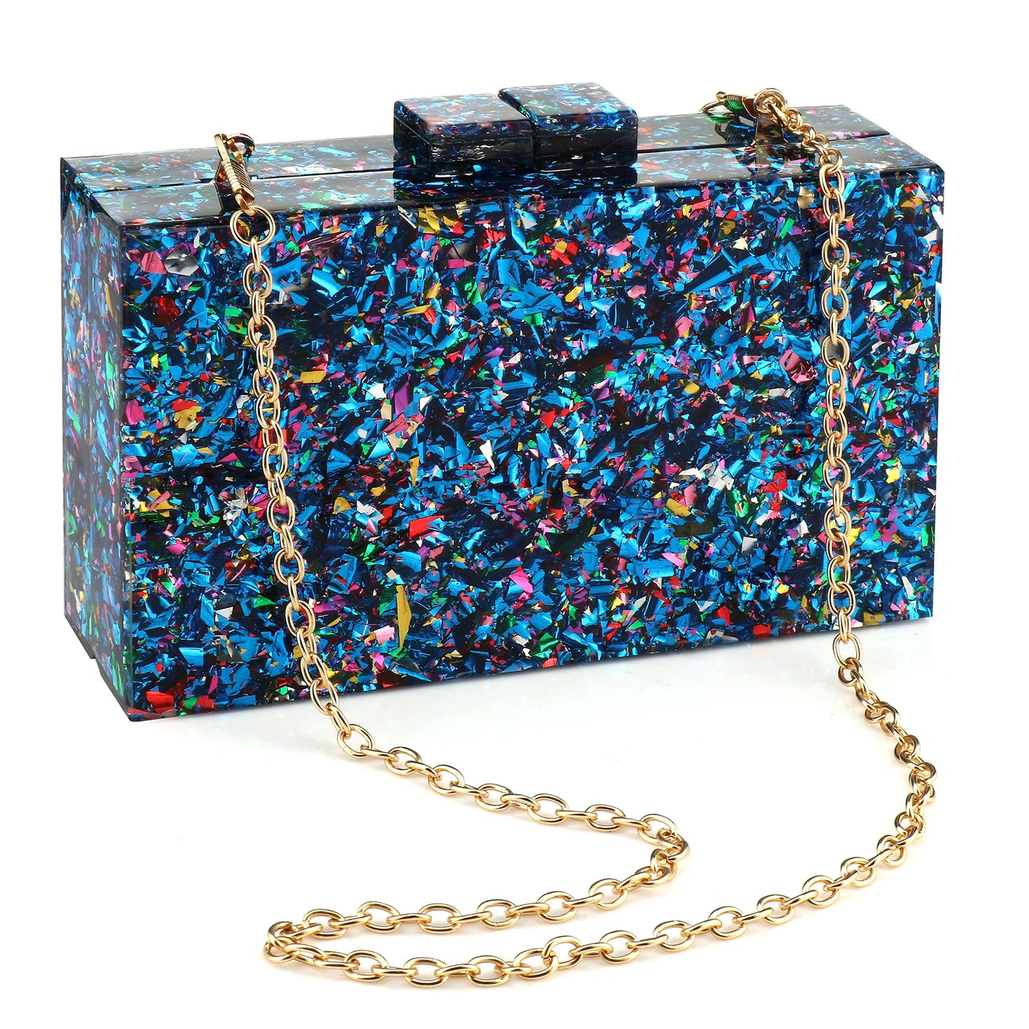 Acrylic Luxury Wedding Chain Handbag Box Clutch For Women