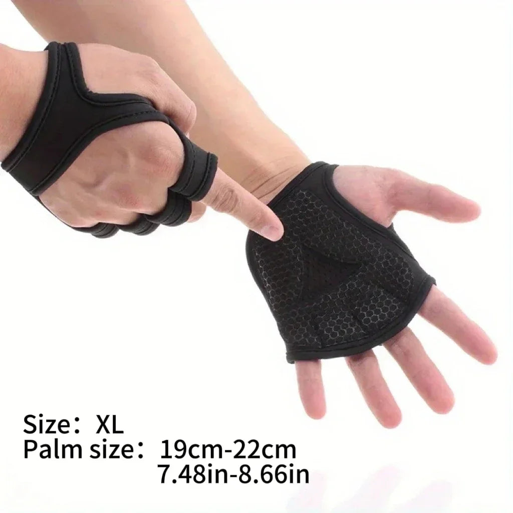 Unisex Weightlifting Gloves Non Slip Half Finger Wrist Support