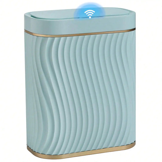 Smart Motion Sensor Trash Can, 2.6 Gallon Small Touchless Pop-Up Bin, Space Saving Waste Basket for Bathroom, Kitchen, Dorm & Bedroom, White