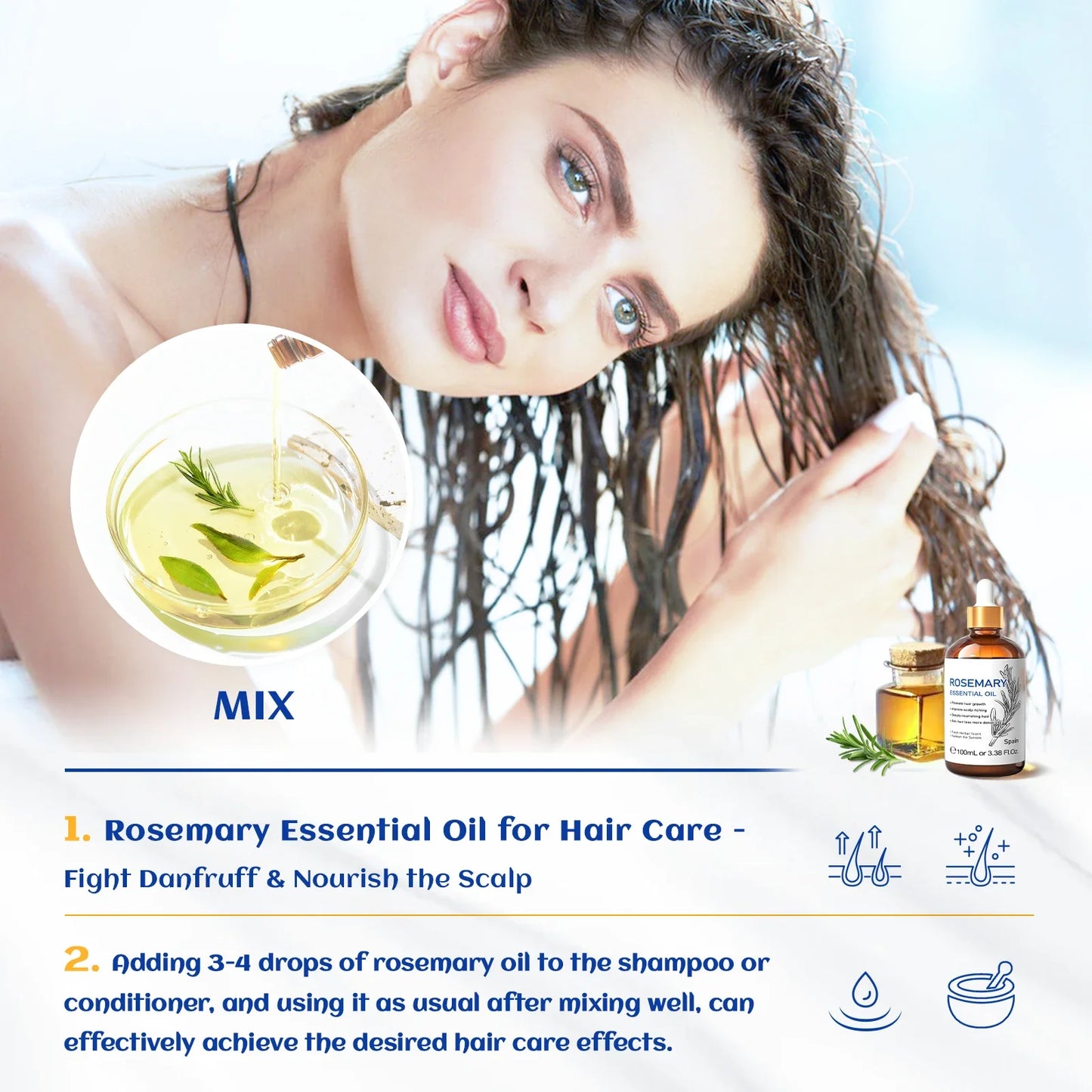 HIQILI Rosemary Jasmine Lavender Mint Essential Oils