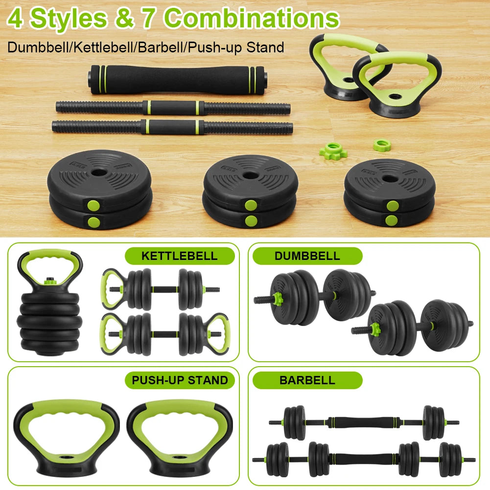 TWISTER.CK Adjustable Dumbbell Set 4 In 1 Home Gym Workout