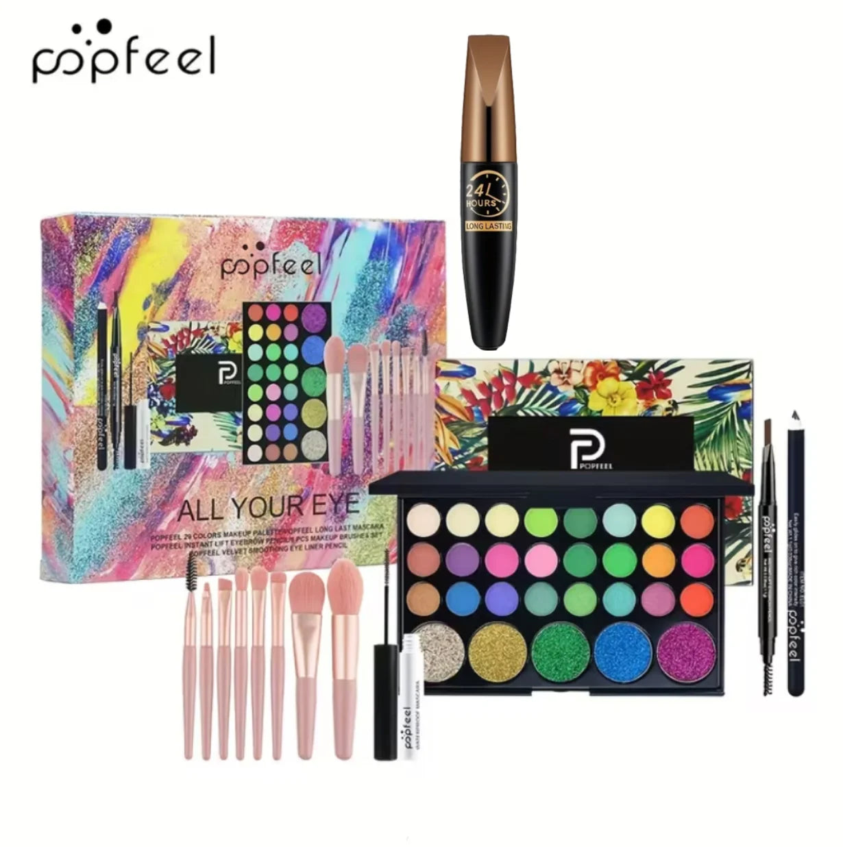 All In One Full Face Makeup Kit With Brush Mascara