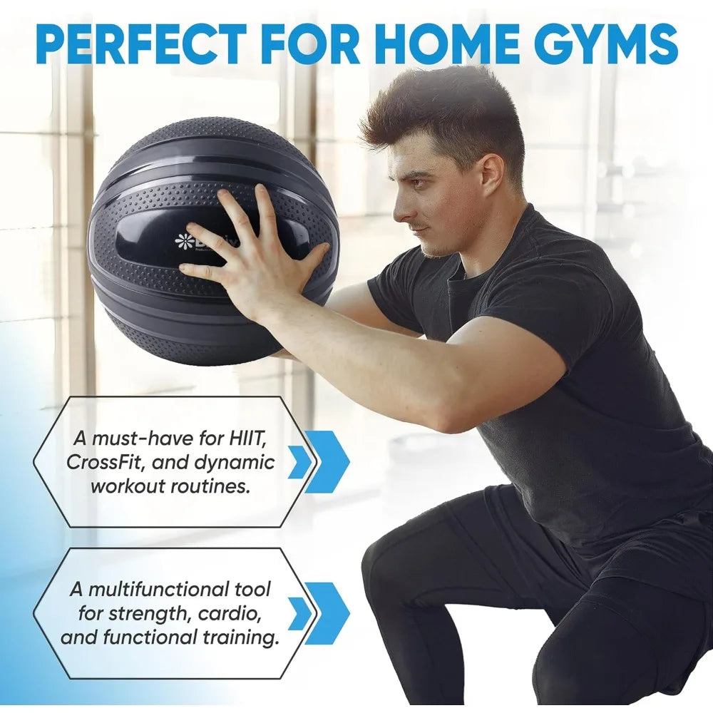 Bintiva Non Bounce Slam Ball For Strength Training And Fitness