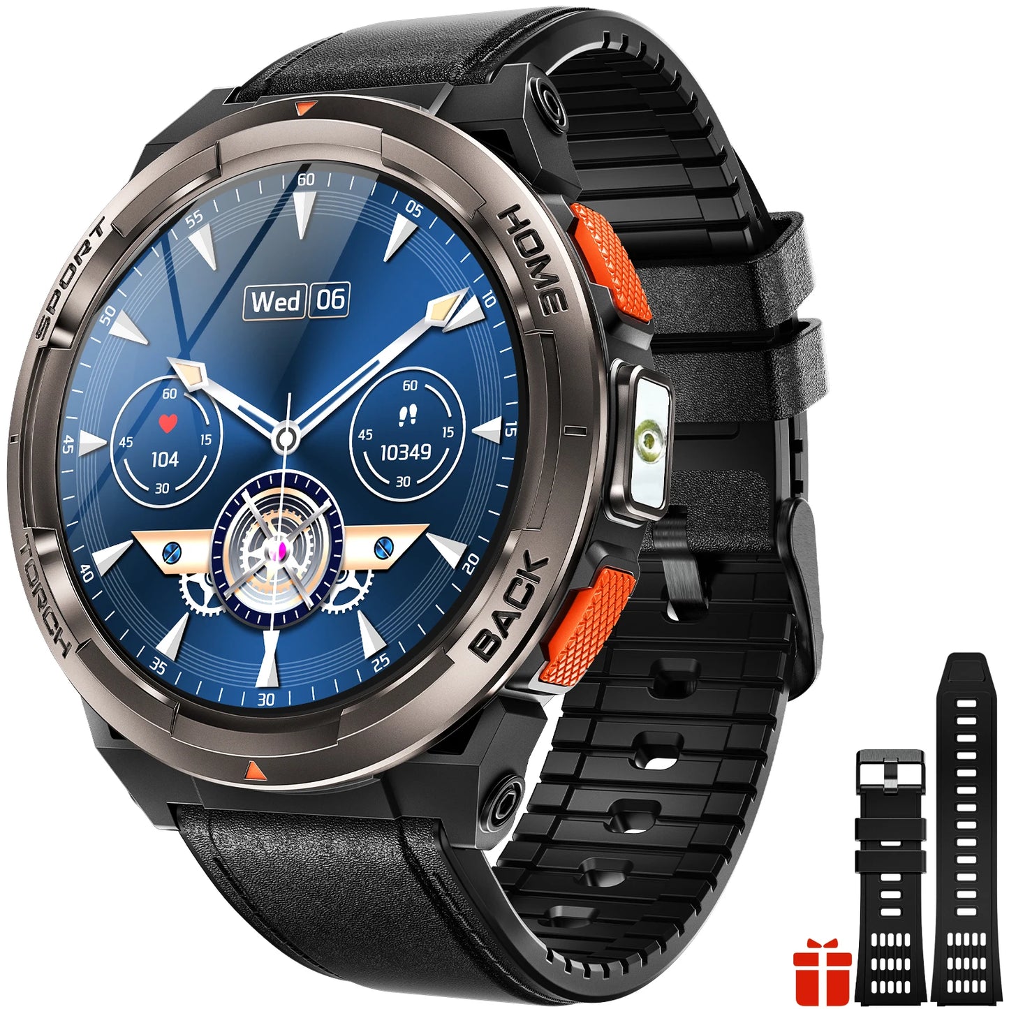 EIGIIS KE5 Smart Watch 3ATM Waterproof Compass Altitude Barometer Flashlight