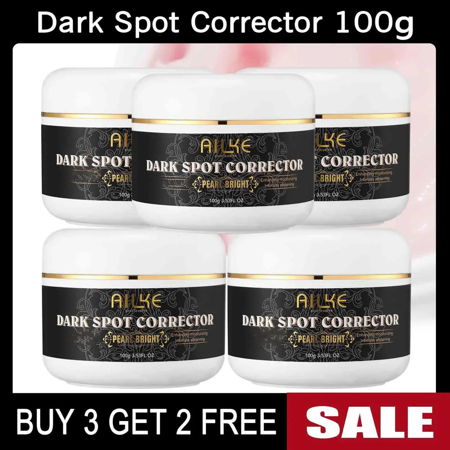 AILKE Dark Spots Corrector Pearl Bright Cream, Reduce Hyperpigmentation, Whitening, For Face, Body, Even Skin Tone, 100ml
