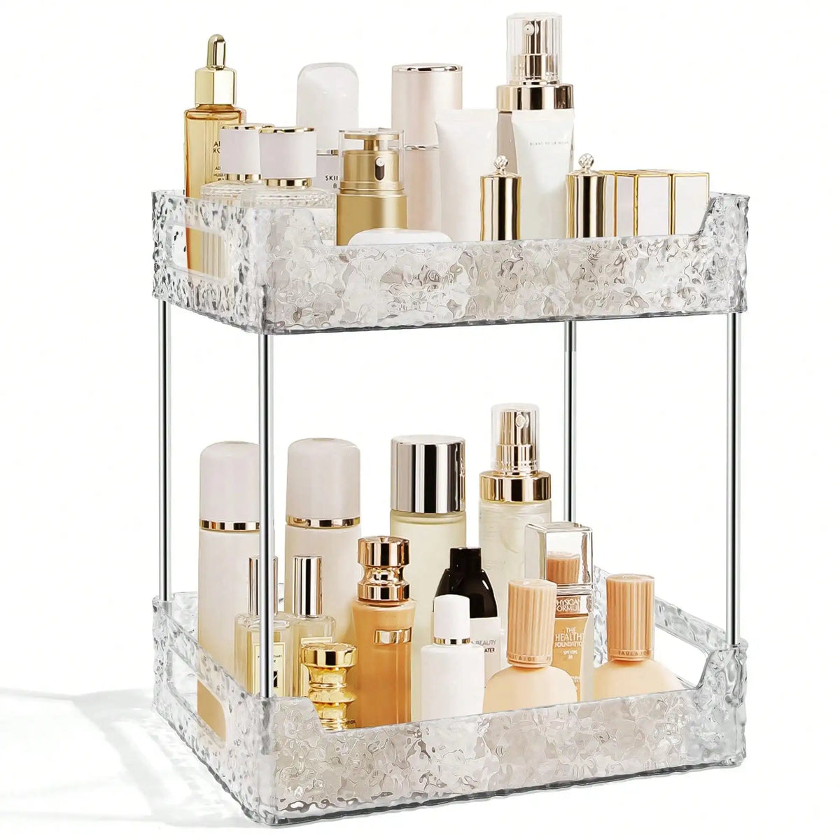 3 Tier Bathroom Counter Organizer, Vanity Makeup Skincare Storage Shelf, Perfume Cosmetic Display Stand for Dresser Countertop