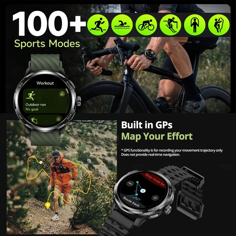 Ulefone Armor Watch Pro 1.5" AMOLED Smartwatch with Built-in GPS, Heart Rate Monitoring, Sports Watch for Men & Women