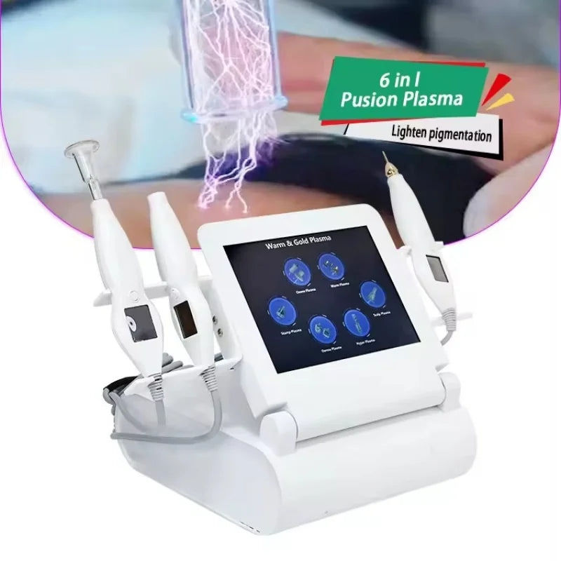 6 in 1 Cold Warm Eyelid Lifting Fibroblast Ozone Jet Plasma Pen Machine for Scar Removal Anti-Wrinkle Facial Treatment